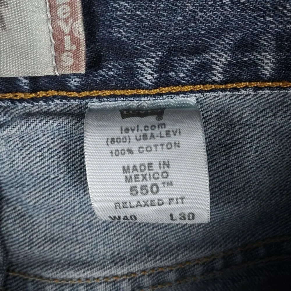 Levi’s 505 Straight Fit Jeans – Men’s W40 L30 – Classic Blue Denim